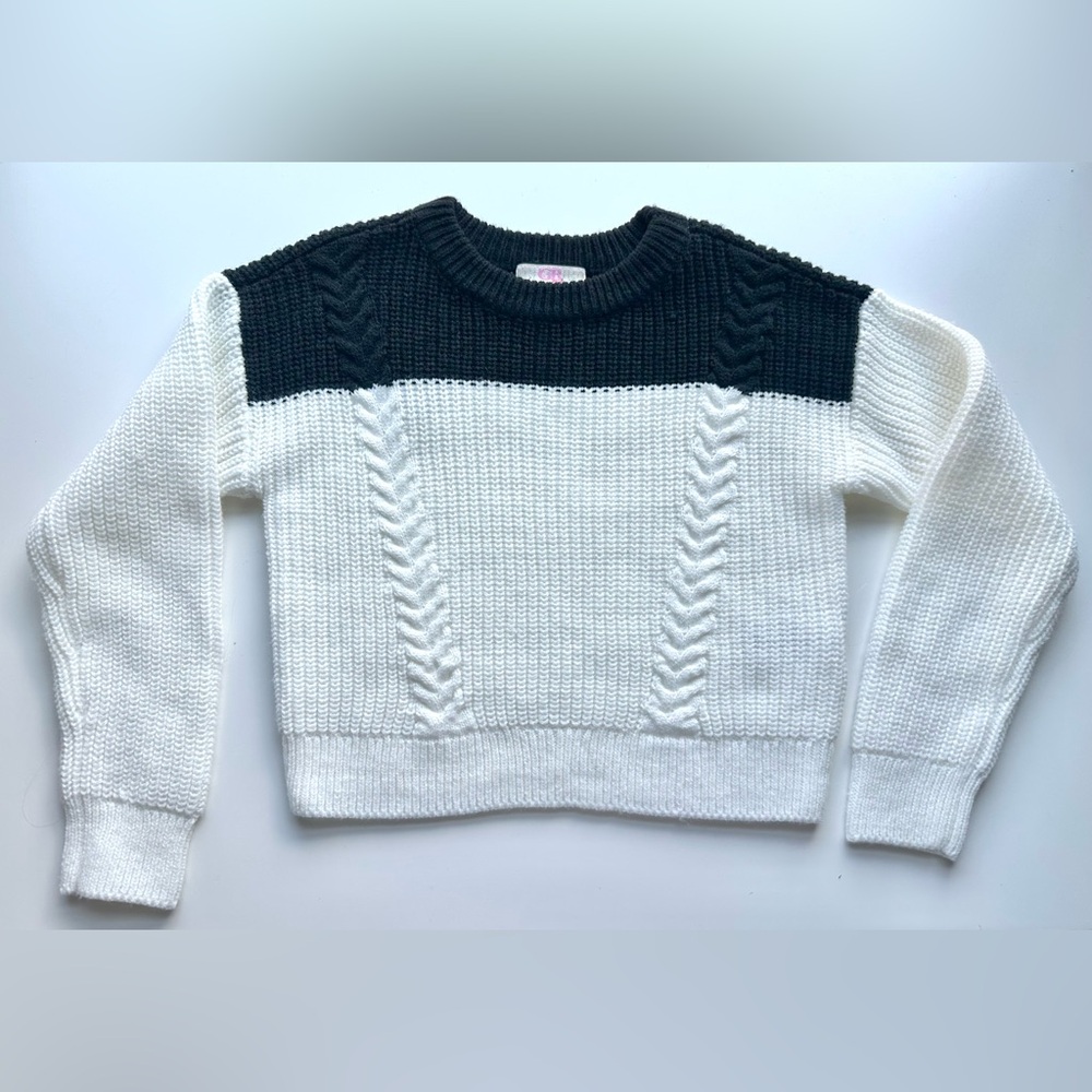 GB Girls Black and White Knit Sweater
